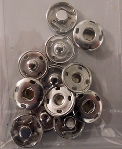 Press-studs Sewable 25mm, Silver